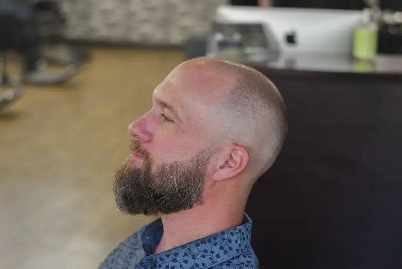 Groomed beard trim